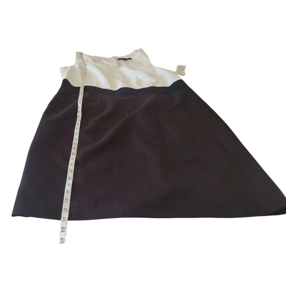 Nipon Boutique Women's 16W Colorblock Sleeveless Sheath Dress In Chocolate/White - Picture 12 of 15